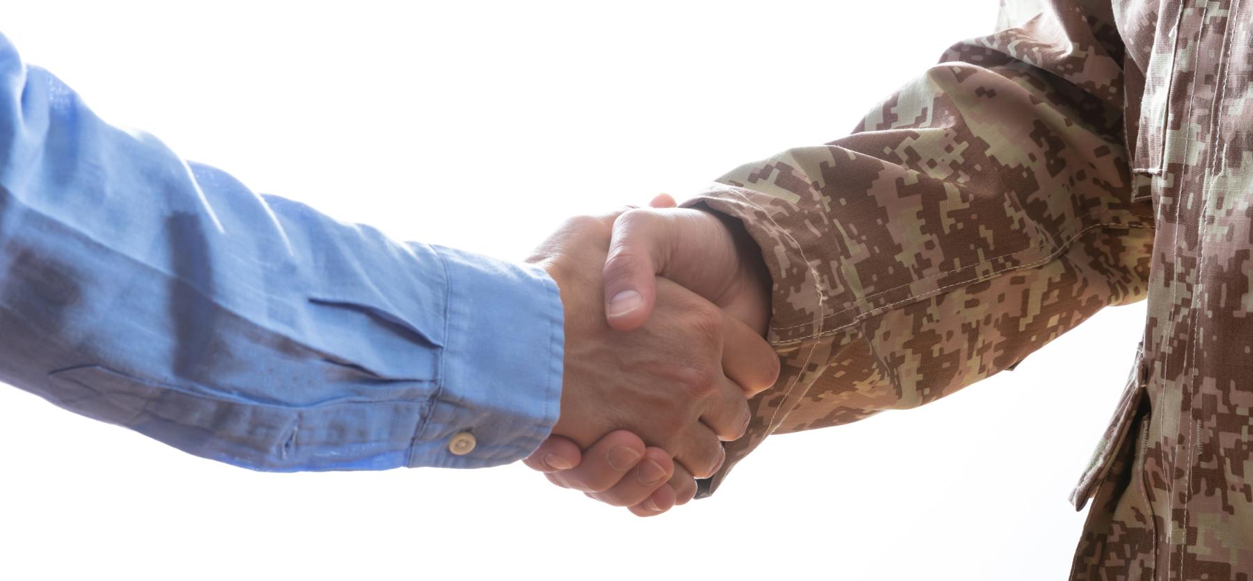 Veterans Shaking Hands
